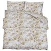 vidaXL Dekbedovertrekset 155x220 cm katoen wit en bruin