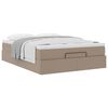 vidaXL Ottoman bed met matras 140x200cm kunstleer cappuccinokleurig