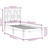 vidaXL Bedframe massief grenenhout zwart 75x190 cm