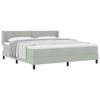 vidaXL Boxspringbed met matras Lichtgrijs 200 x 180 cm Polyester