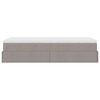 vidaXL Ottoman bed met matras 100x200cm stof taupe