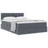 vidaXL Opslag bed met matras Donkergrijs 140 x 200 cm Fluweel