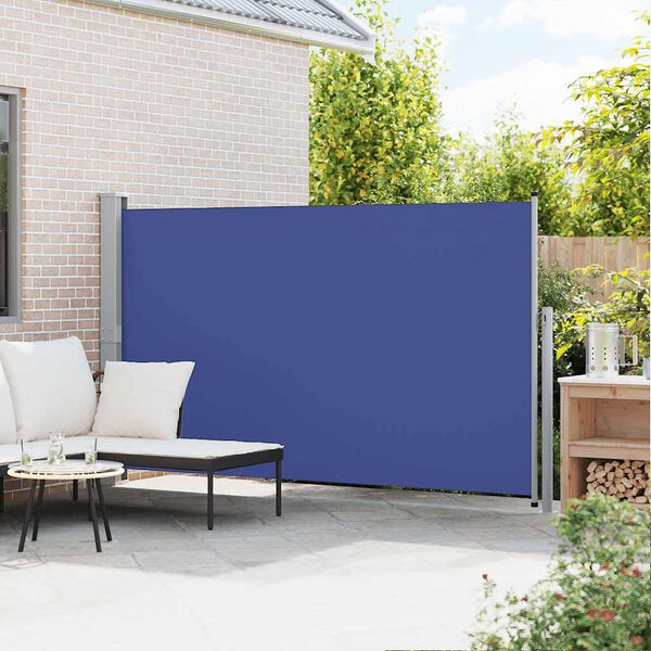 vidaXL Tuinscherm uittrekbaar 170x300 cm blauw