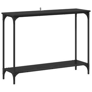 vidaXL Wandtafel Zwart eiken 101 x 30.5 x 75 cm Bewerkt hout