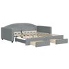 vidaXL Slaapbank onderschuifbed lades 100x190 cm stof lichtgrijs (VS)