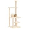 vidaXL Kattenmeubel met sisal krabpalen 136 cm cr&egrave;mekleurig