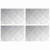 vidaXL Trap Tread 4 st 30 x 20 cm Zilver Aluminium Rechthoekig