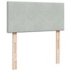 vidaXL Boxspring met matras fluweel lichtgrijs 80x200 cm