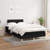 vidaXL Boxspring met matras stof zwart 120x190 cm
