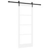 vidaXL Schuifdeur Wit 83 x 211 cm Massief grenenhout en glas