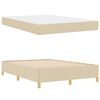vidaXL Bedframe met matras Cr&egrave;me 140 x 190 cm Stof