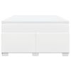 vidaXL Boxspring met matras kunstleer wit 160x200 cm