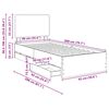 vidaXL Bedframe met lade met opslag Zwart 90 x 200 cm Ingenieurshout