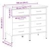 vidaXL Werk kast met lade 2 pcs Zwart en Grijs 100 x 55 x 85 cm