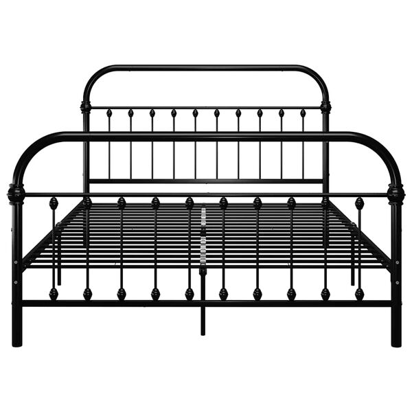 vidaXL Bedframe metaal zwart 140x200 cm