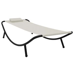 vidaXL Tuinbed 200x90 cm staal cr&egrave;me