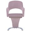 vidaXL Eetkamerstoelen 2 st fluweel roze
