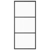 vidaXL Schuifdeur met beslag 90x205 cm aluminium en ESG-glas