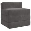 vidaXL Vouwbare Bankbed Donkergrijs 70 x 60 x 63 cm Fluweel