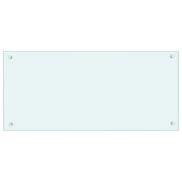 vidaXL Spatscherm keuken 90x40 cm gehard glas melkwit