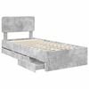 vidaXL Bedframe met lade Beton Grijs 75 x 190 cm Geconstrueerd hout