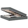 vidaXL Opbergbed met matras Donkergrijs 160 x 200 cm Polyester