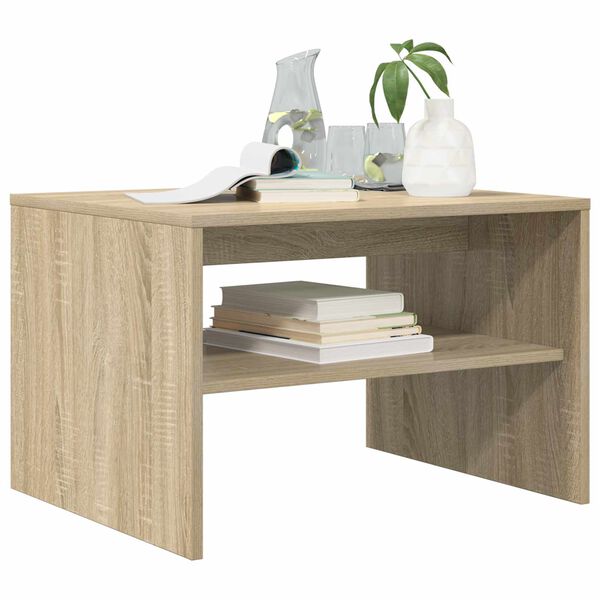 vidaXL Salontafel Sonoma Eiken 60 x 50 x 40 cm Bewerkt hout
