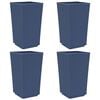 vidaXL Plantenbakken 4 st 32,5x32,5x57 cm polypropeen blauwgrijs