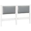 vidaXL Hoofdbord Anders Wit 140 cm Massief grenenhout