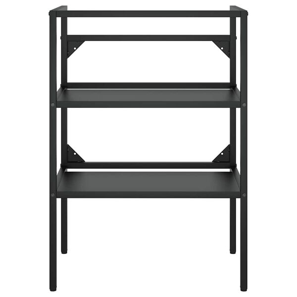 vidaXL Wastafelframe 59x38x83 cm ijzer zwart