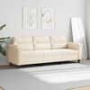 vidaXL Driezitsbank 180 cm microvezelstof beige