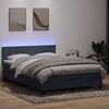 vidaXL Boxspring met matras en LED fluweel donkergrijs 160x210 cm