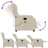 vidaXL Massagestoel microvezelstof beige