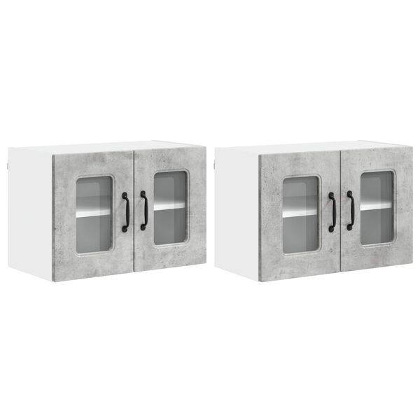 vidaXL Keukenkast met opslag Kalmar 2 pcs Beton Grijs 60 x 31 x 40 cm