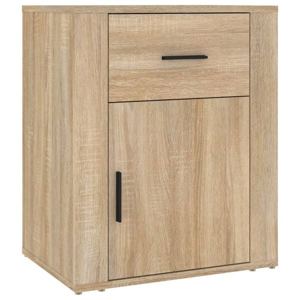 vidaXL Nachtkastje 50x36x60 cm bewerkt hout sonoma eikenkleurig