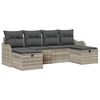 vidaXL Tuin Sofa Set 6 st Lichtgrijs poly rattan