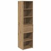vidaXL Highboard Artisan Eiken 45 x 42,5 x 185 cm Bewerkt hout