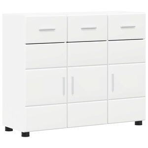 vidaXL Dressoir FLORIN 88,5 x 30,5 x 73 cm Wit Bewerkt hout