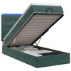 vidaXL Ottoman Bed met Matrassen en LED Donkergroen 100 x 200 cm