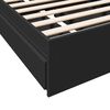 vidaXL Bedframe met lades bewerkt hout zwart 100x200 cm
