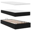 vidaXL Bed poef met matras en LED's 80x200 cm fluweel zwart