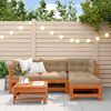 vidaXL Tuin loungeset 5 pcs Wasbruin Massief grenenhout