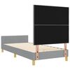 vidaXL Bedframe met hoofdeinde Lichtgrijs 90 x 200 cm Stof