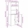 vidaXL Hoge kast Oud Hout 69,5 x 34 x 180 cm Geengineerd Hout en Glas