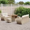 vidaXL Tuinbankenset 8 pcs Beige poly rattan