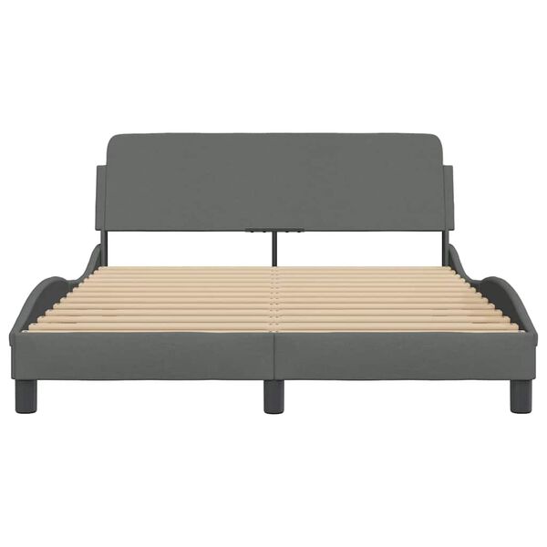 vidaXL Bedframe "Dover" 120x200 cm stof donkergrijs