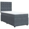 vidaXL Boxspring met matras fluweel donkergrijs 80x200 cm
