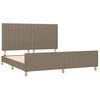 vidaXL Bedframe zonder matras stof taupe 160x200 cm