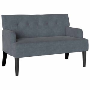 vidaXL Chesterfield Bank Donkergrijs 112 x 65,5 x 75 cm Fluweel