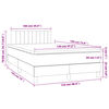 vidaXL Boxspring met matras en LED stof zwart 120x190 cm